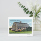 Außenansicht des Myles Standish House Postkarte (Stehend Vorderseite)