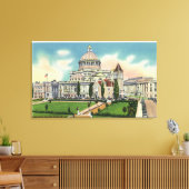 Außenansicht des neuen Verlagshauses Leinwanddruck (Insitu (Wohnzimmer))