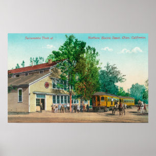 Außenansicht des Northern Electric Depot Poster