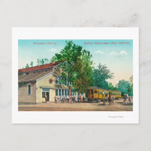 Außenansicht des Northern Electric Depot Postkarte (Vorderseite)