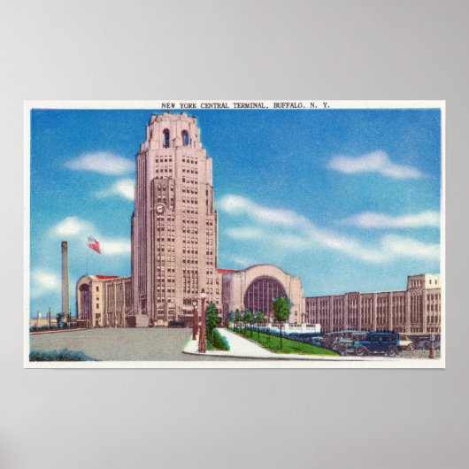 Außenansicht des NY Central Terminal Bldg Poster (Vorne)