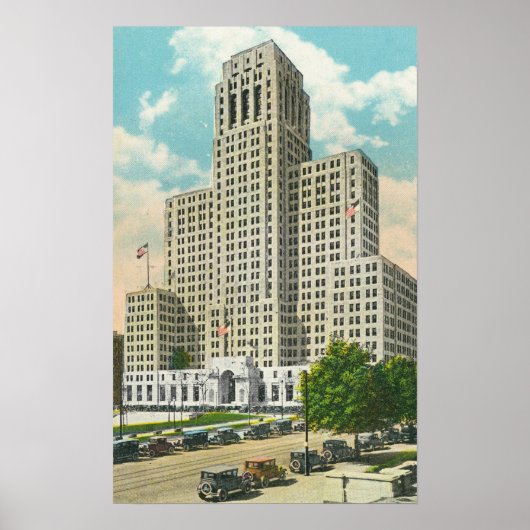 Außenansicht des NY Staat Office Bldg Poster (Vorne)
