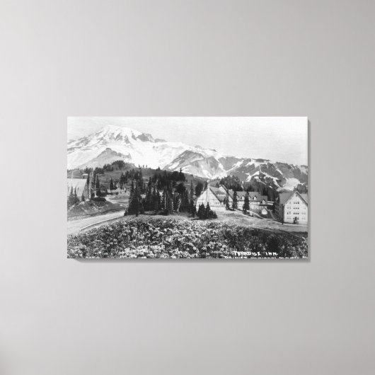 Außenansicht des Paradieses Inn Leinwanddruck (Vorderseite)