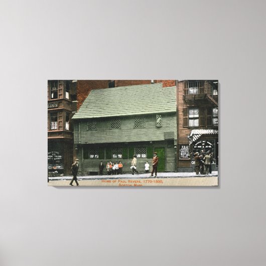 Außenansicht des Paul Revere House # 4 Leinwanddruck (Vorderseite)