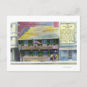 Außenansicht des Paul Revere House Postkarte (Vorderseite)