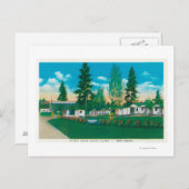 Außenansicht des Pine Tree Auto Camp Postkarte (Vorne/Hinten)