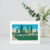 Außenansicht des Pine Tree Auto Camp Postkarte (Stehend Vorderseite)