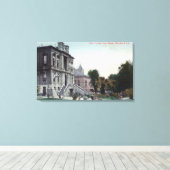 Außenansicht des Polo Landkreis Court House Leinwanddruck (Insitu (Holzboden))