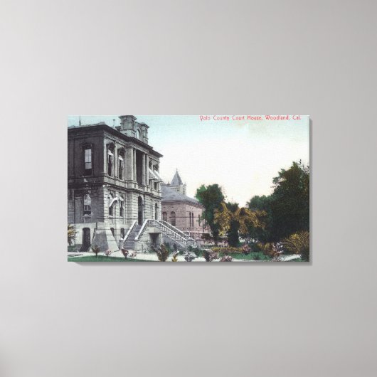 Außenansicht des Polo Landkreis Court House Leinwanddruck (Vorderseite)