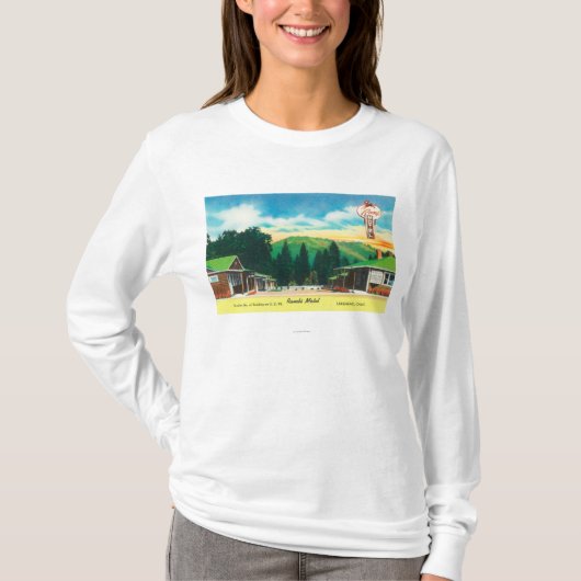 Außenansicht des Rambi MotelLakehead, CA T-Shirt (Vorderseite)