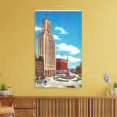 Außenansicht des Rand-Gebäude Leinwanddruck (Insitu (Wohnzimmer))