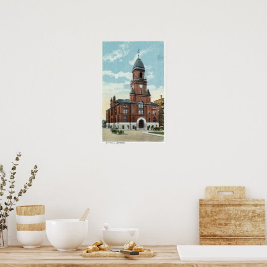 Außenansicht des Rathauses Poster (Küche)