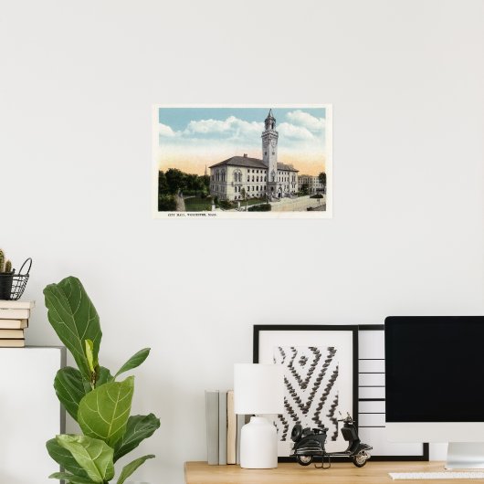 Außenansicht des Rathauses Poster (Heimbüro)