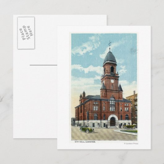 Außenansicht des Rathauses Postkarte (Vorne/Hinten)