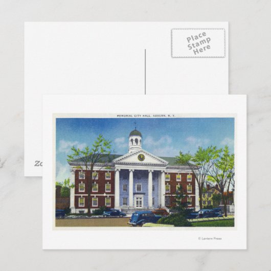 Außenansicht des Rathauses Postkarte (Vorne/Hinten)