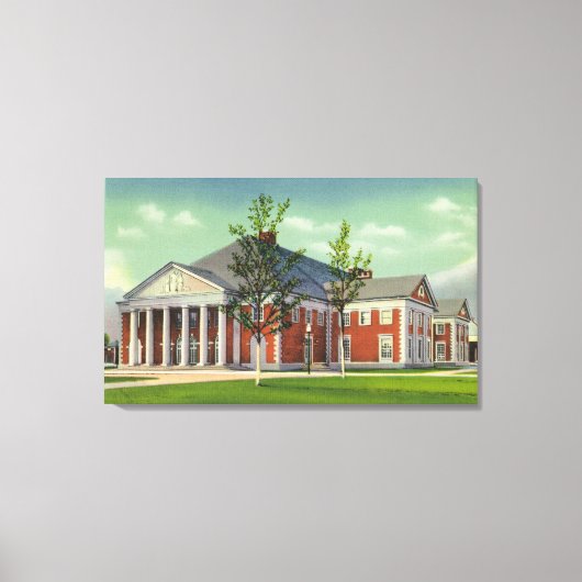 Außenansicht des Saratoga Wellness-Center Theaters Leinwanddruck (Vorderseite)