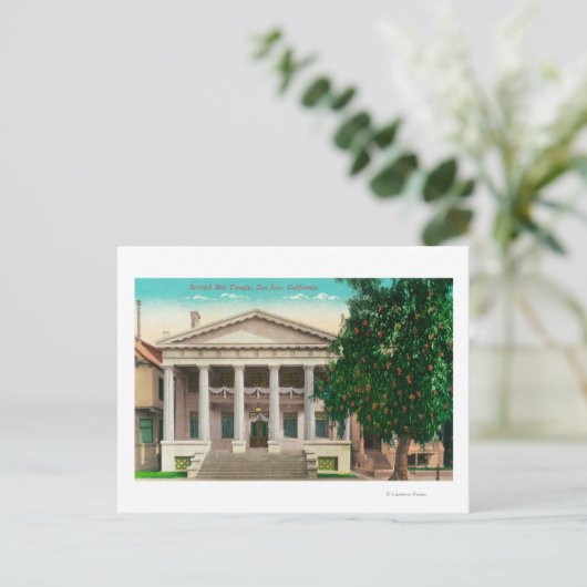 Außenansicht des schottischen Rite-Tempels Postkarte (Stehend Vorderseite)