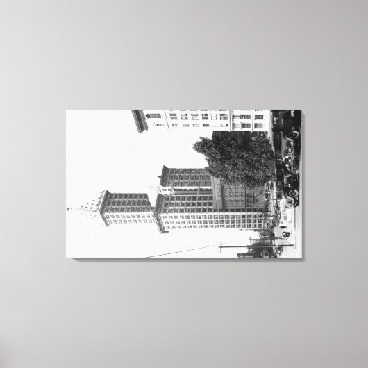 Außenansicht des Smith Tower Leinwanddruck (Vorderseite)