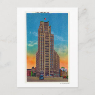 Außenansicht des Staat Tower Gebäude Postkarte