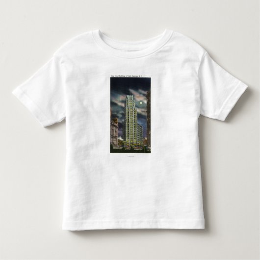 Außenansicht des Staats-Turm-Gebäude nachts Kleinkind T-shirt (Vorderseite)