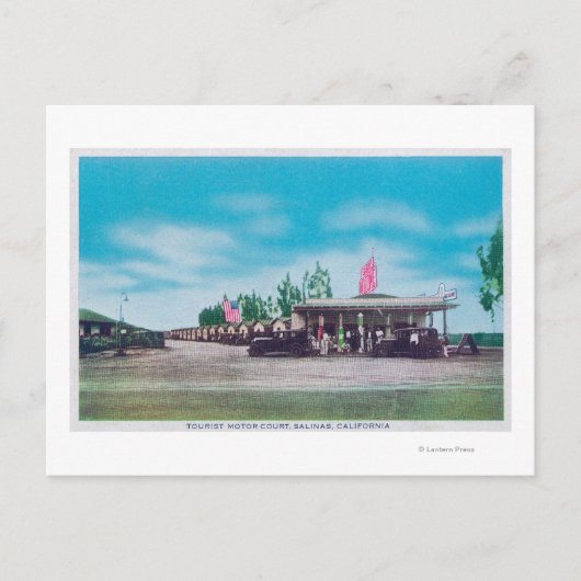 Außenansicht des Tourist Motor Court Postkarte (Vorderseite)