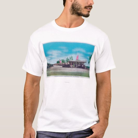 Außenansicht des touristischen Bewegungsgerichtes T-Shirt (Vorderseite)