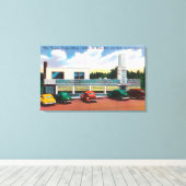 Außenansicht des Tower Coffee Shop Leinwanddruck (Insitu (Holzboden))