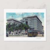 Außenansicht des US Grant Hotel Postkarte (Vorderseite)