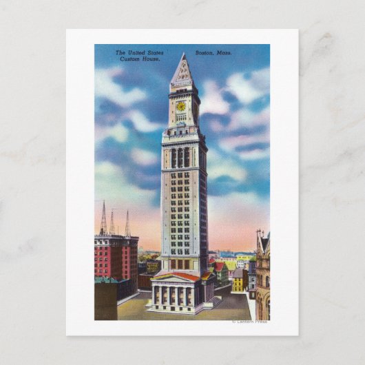 Außenansicht des US-Zollhauses Postkarte (Vorderseite)