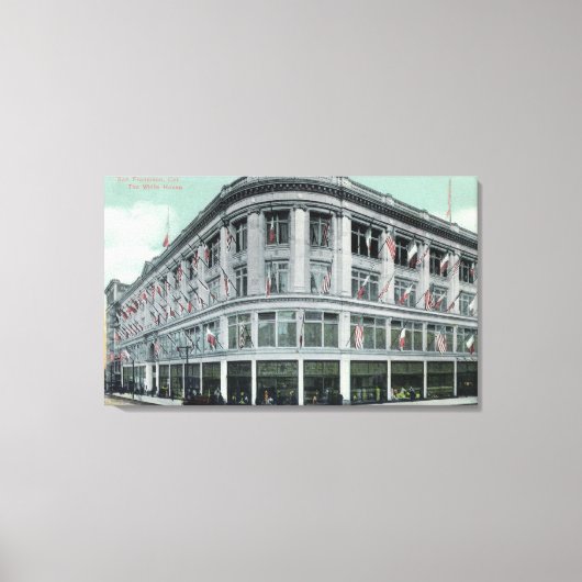 Außenansicht des Weißen Hauses Leinwanddruck (Vorderseite)