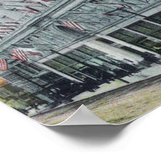 Außenansicht des Weißen Hauses Poster (Ecke)