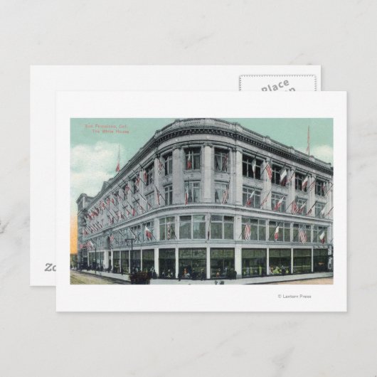 Außenansicht des Weißen Hauses Postkarte (Vorne/Hinten)