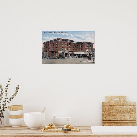 Außenansicht des Wenatchee Hotels Poster (Küche)