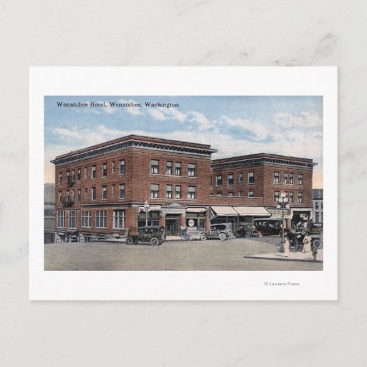 Außenansicht des Wenatchee Hotels Postkarte (Vorderseite)