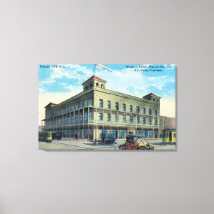 Außenansicht des Western-Hotels Leinwanddruck