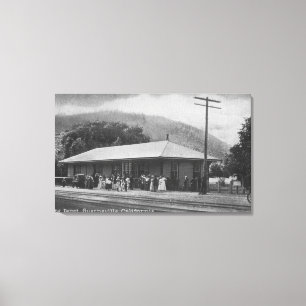 Außenansicht des Zug-Depots Leinwanddruck