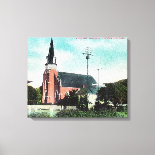 Außenansicht einer katholischen Kirche Leinwanddruck (Vorderseite)