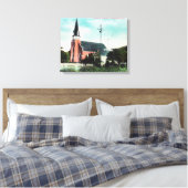 Außenansicht einer katholischen Kirche Leinwanddruck (Insitu (Schlafzimmer))