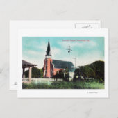 Außenansicht einer katholischen Kirche Postkarte (Vorne/Hinten)