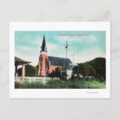 Außenansicht einer katholischen Kirche Postkarte (Vorderseite)