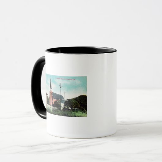 Außenansicht einer katholischen Kirche Tasse (Vorderseite Links)