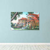 Außenansicht einer typischen Residenz Leinwanddruck (Insitu (Holzboden))