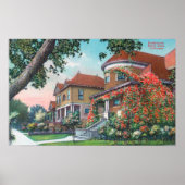 Außenansicht einer typischen Residenz Poster (Vorne)