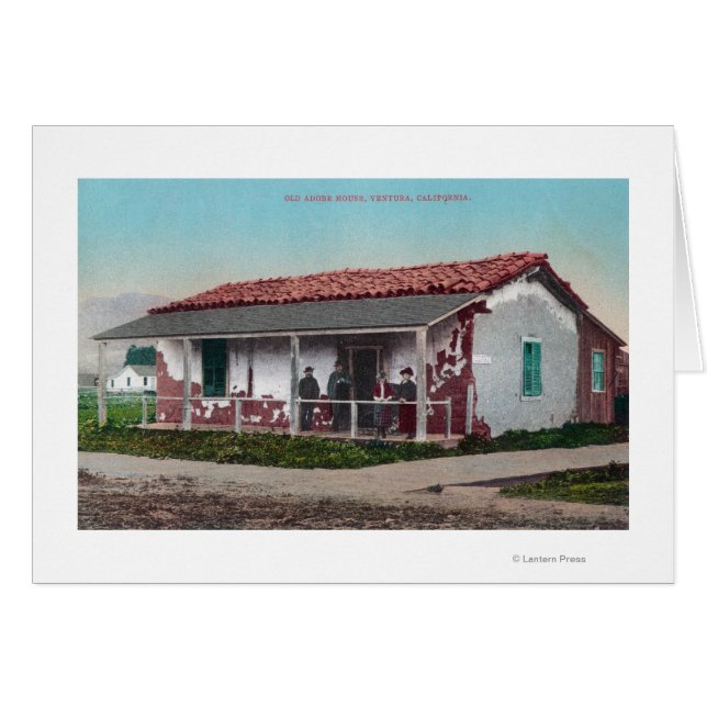 Außenansicht eines alten Adobe HomeVentura, CA (Vorderseite (Horizontal))