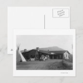 Außenansicht eines amerikanischen Ureinwohnerstamm Postkarte (Vorne/Hinten)