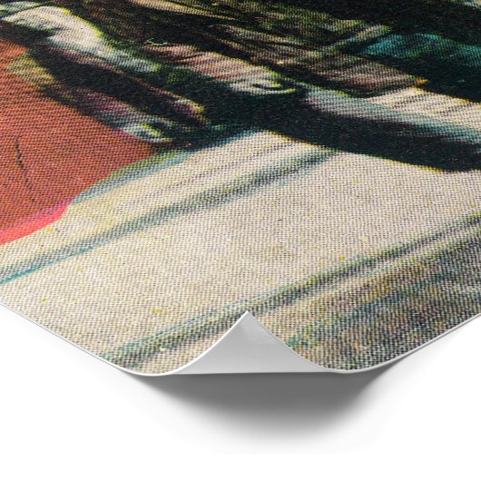 Außenansicht eines Bergwerks, Ausscheidende Arbeit Poster (Ecke)