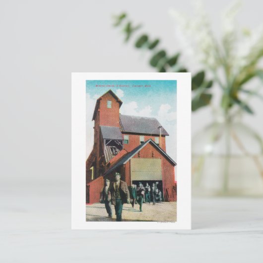 Außenansicht eines Bergwerks, Ausscheidende Arbeit Postkarte (Stehend Vorderseite)