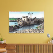 Außenansicht eines Goldenen DredgerOroville, CA Leinwanddruck (Insitu (Wohnzimmer))