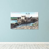 Außenansicht eines Goldenen DredgerOroville, CA Leinwanddruck (Insitu (Holzboden))