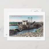 Außenansicht eines Goldenen DredgerOroville, CA Postkarte (Vorne/Hinten)